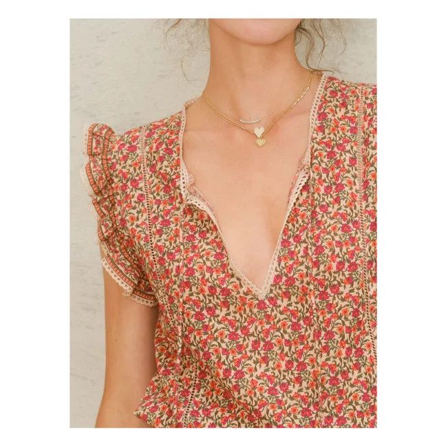Kleid Laney Bedruckt | Rot