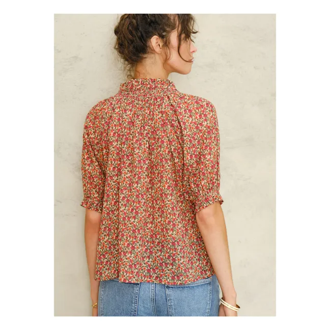 Laney Printed Blouse | Red
