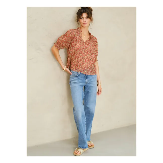 Laney Printed Blouse | Red