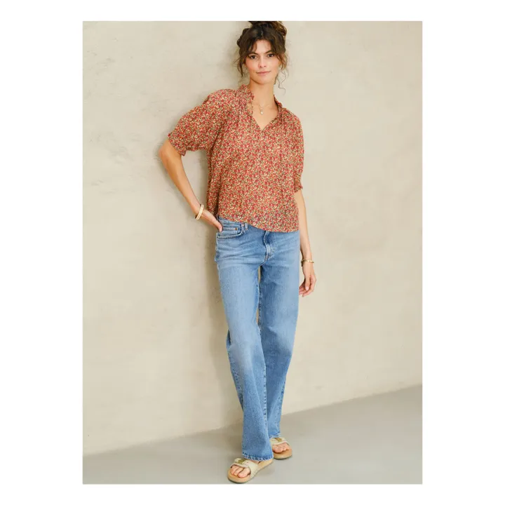 Blouse Laney Imprimée | Rouge- Image produit n°3