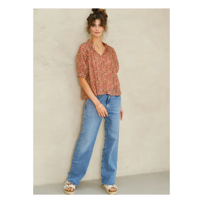 Laney Printed Blouse | Red