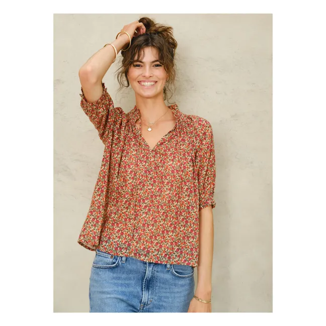 Laney Printed Blouse | Red