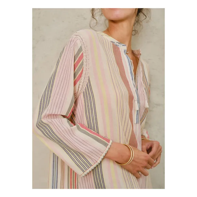 Kleid Elba gestreift | Rosa