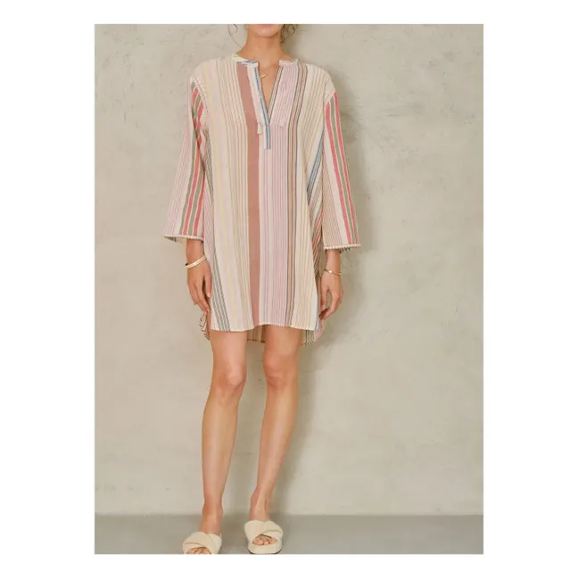 Kleid Elba gestreift | Rosa
