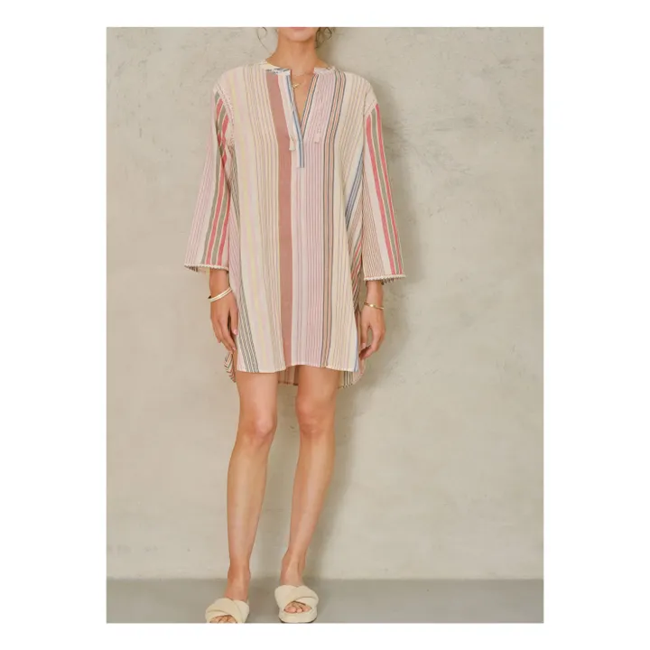 Robe Elba Rayures | Rose- Image produit n°2