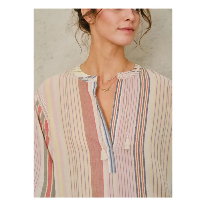 Robe Elba Rayures | Rose- Image produit n°4