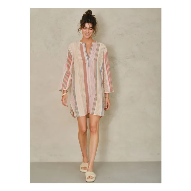 Kleid Elba gestreift | Rosa