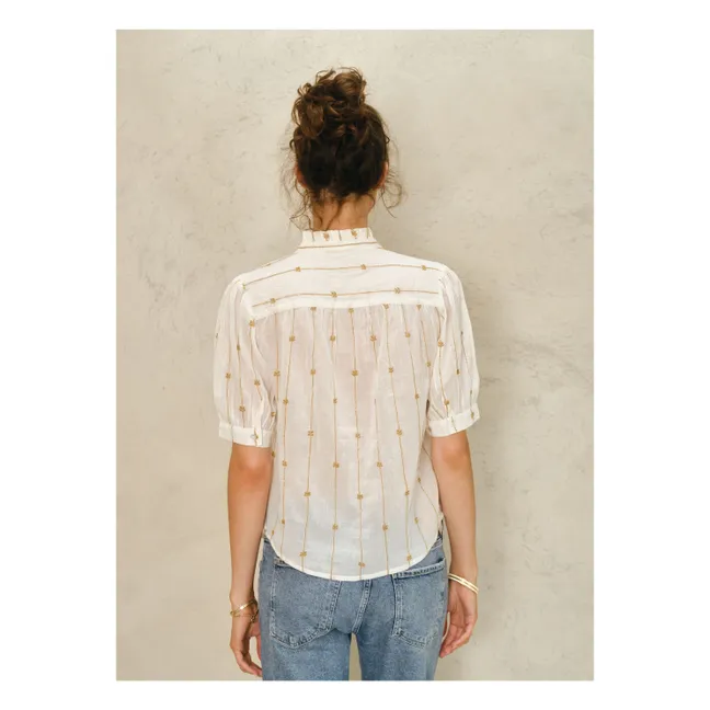 Blusa bordada Dacy | Crudo