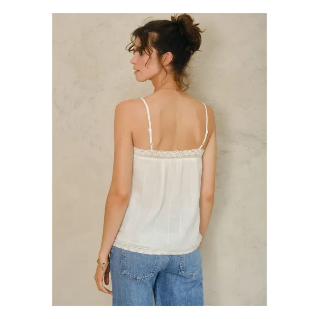 Top bordado Dacy | Crudo