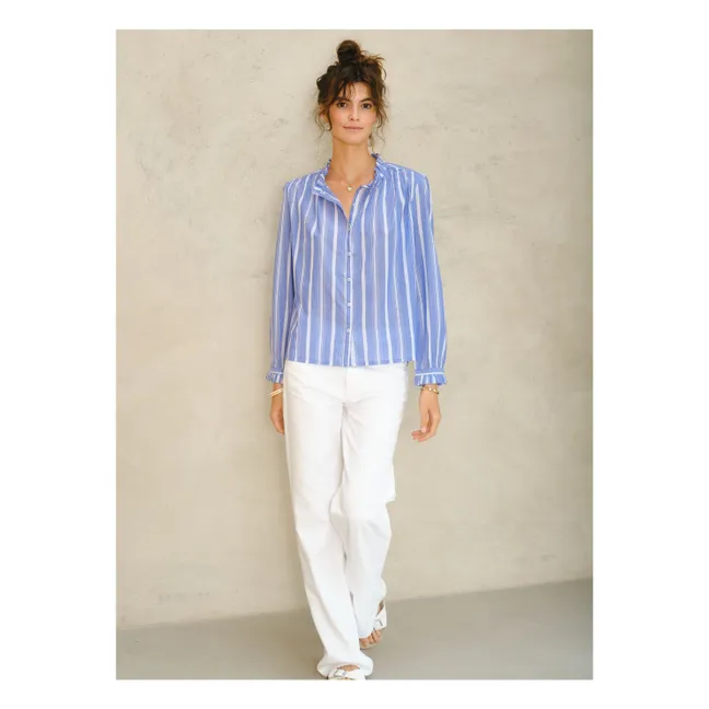 Blusa de rayas Chrissie | Azul