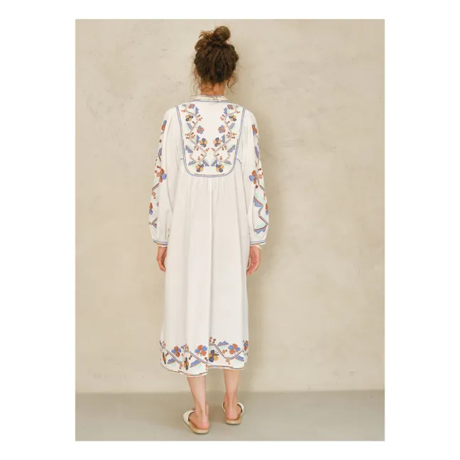 Vestido bordado Arielle | Blanco