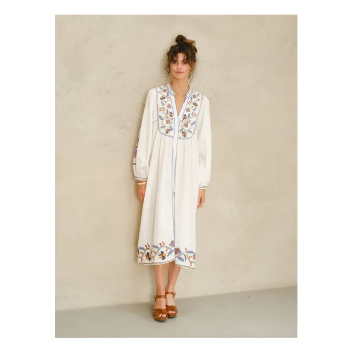 Robe Arielle Brodée | Blanc- Image produit n°2