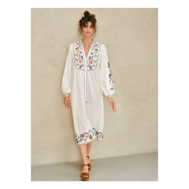 Vestido bordado Arielle | Blanco