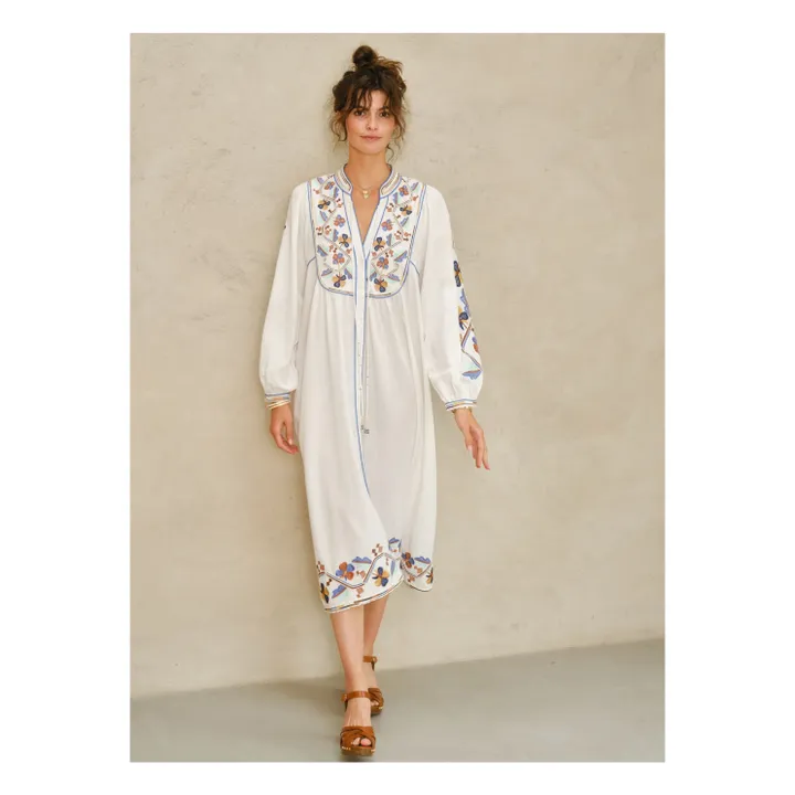 Robe Arielle Brodée | Blanc- Image produit n°1