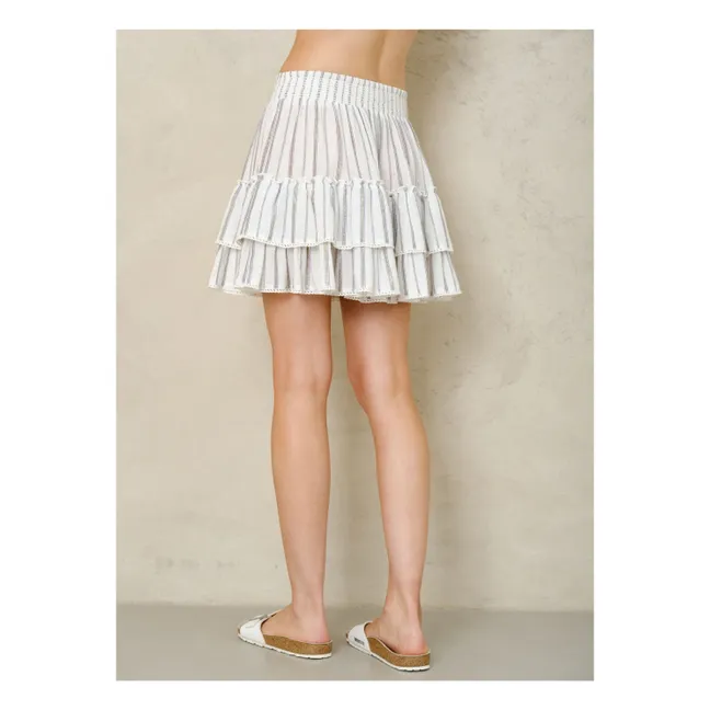 Alma skirt Stripes | Ecru