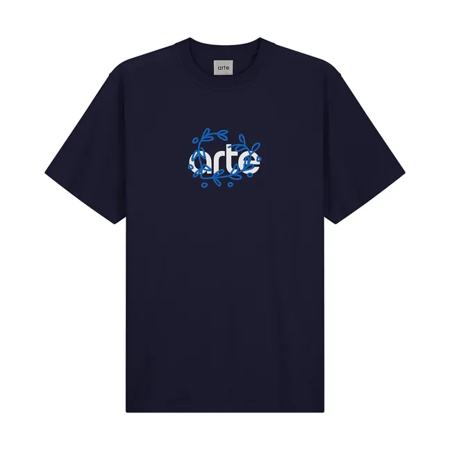 T-shirt Arte Logo Leaves | Bleu marine