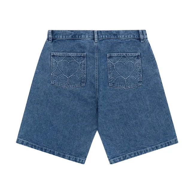 Serena Embroidery shorts | Denim bleached