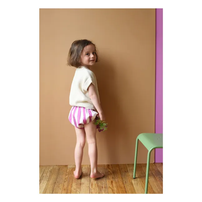 Theodora Organic cotton knit sweater | Ecru