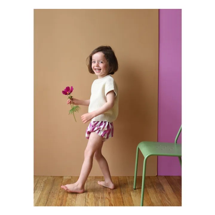 Pull Theodora Maille Coton Bio | Ecru- Image produit n°2