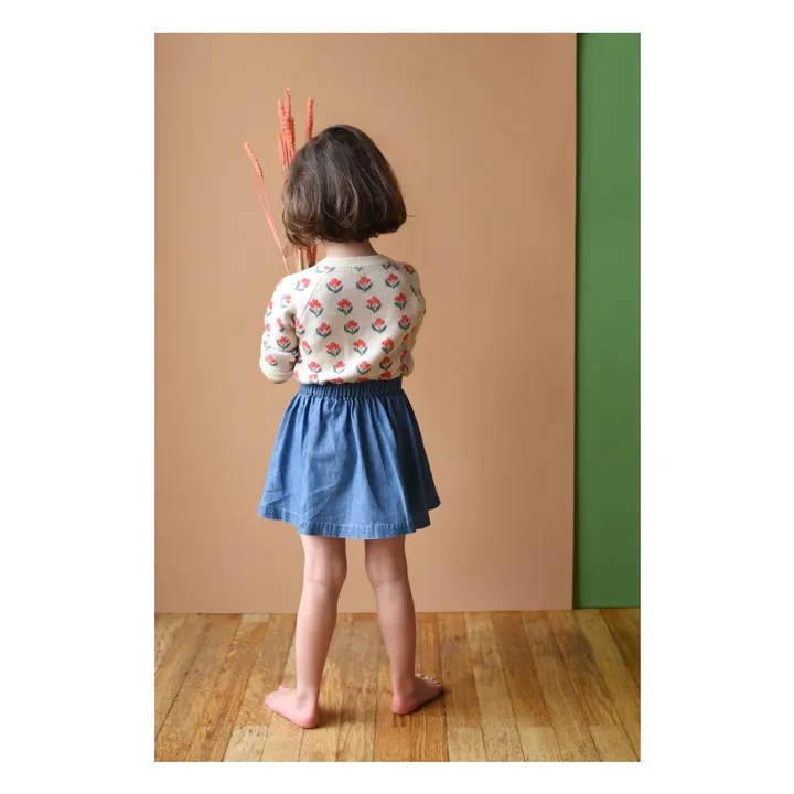 Cardigan Victoire Maille Jacquard | Ecru- Image produit n°4