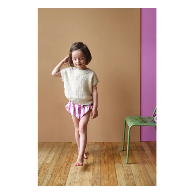 Theodora Organic cotton knit sweater | Ecru