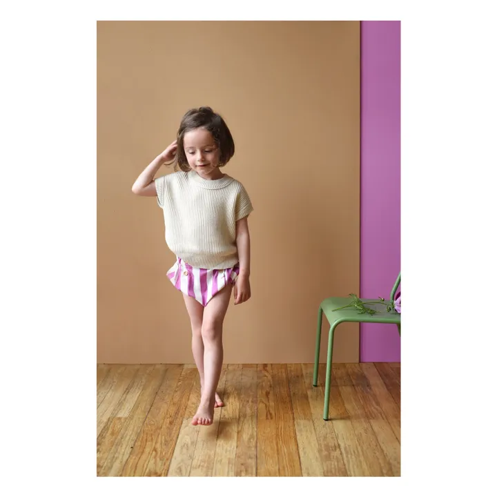 Pull Theodora Maille Coton Bio | Ecru- Image produit n°1