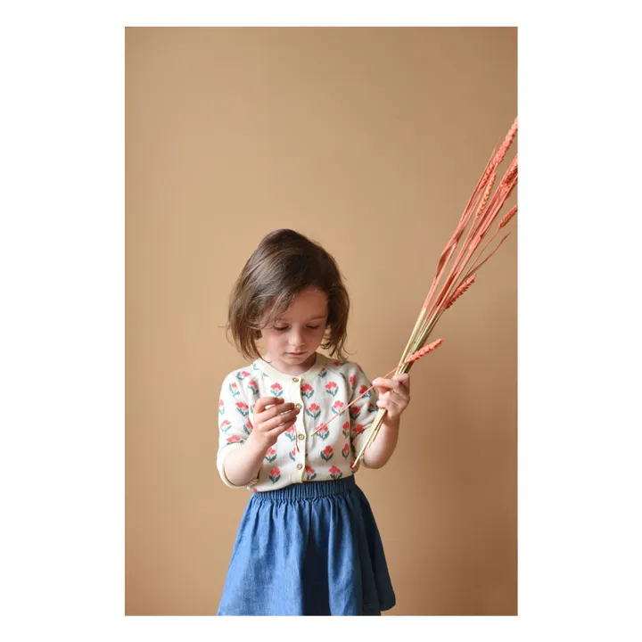 Cardigan Victoire Maille Jacquard | Ecru- Image produit n°5