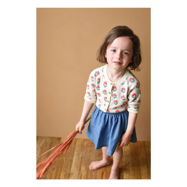 Soor Ploom - Knitted Rose Cardigan - Off white | Smallable