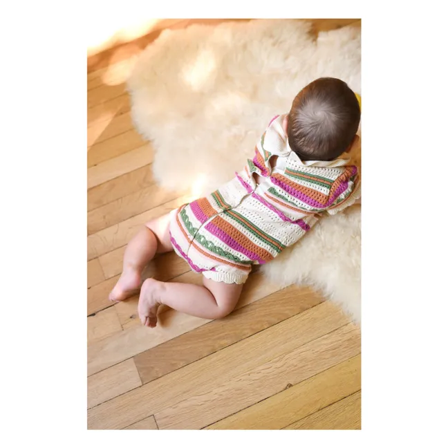 Barboteuse Bertille Crochet | Ecru