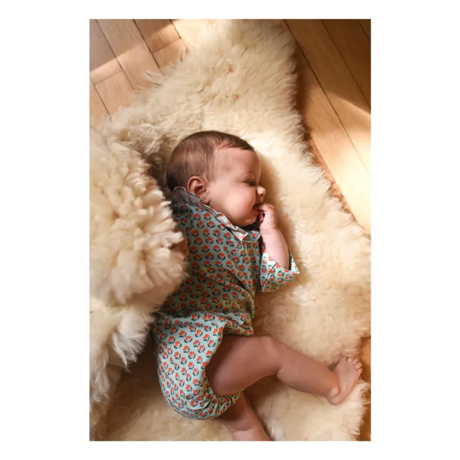 Pelele Castille Fleurie Algodón Ecológico | Azul Cielo