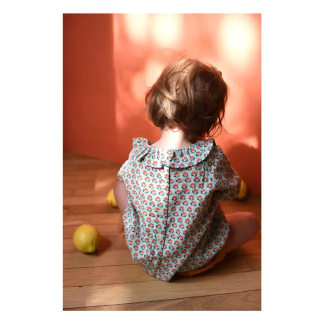 Bluse Charlotte Bio-Baumwolle | Hellblau