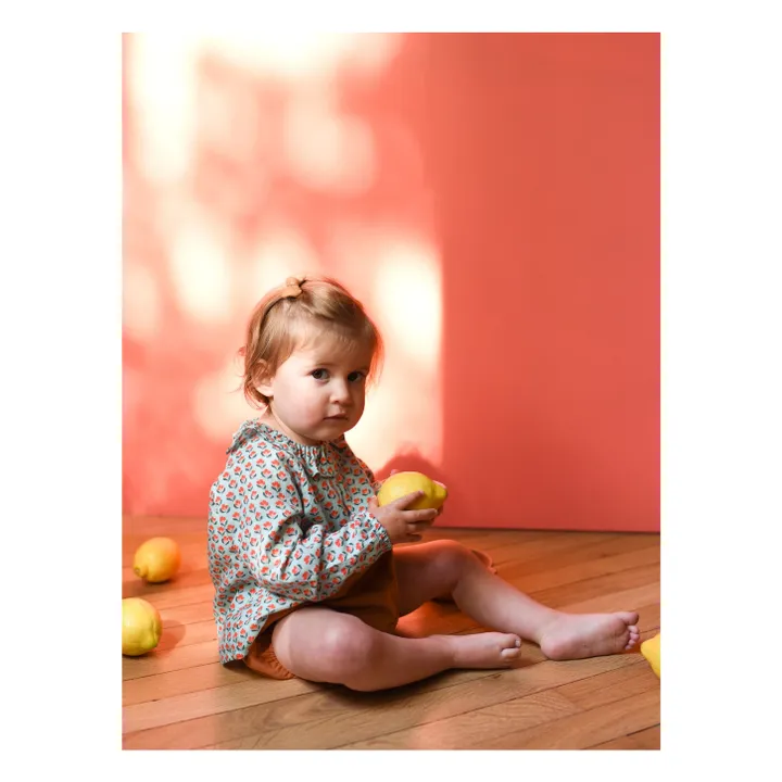 Blouse Charlotte Coton Bio | Bleu ciel- Image produit n°2