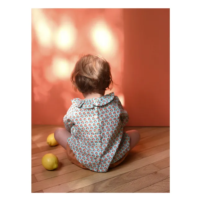Camicetta Charlotte in cotone biologico | Azzurro