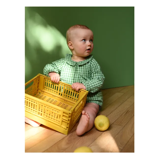 Bluse Octave Vichy Bio-Baumwolle | Grün
