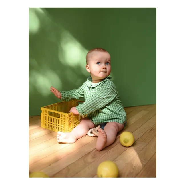 Bluse Octave Vichy Bio-Baumwolle | Grün