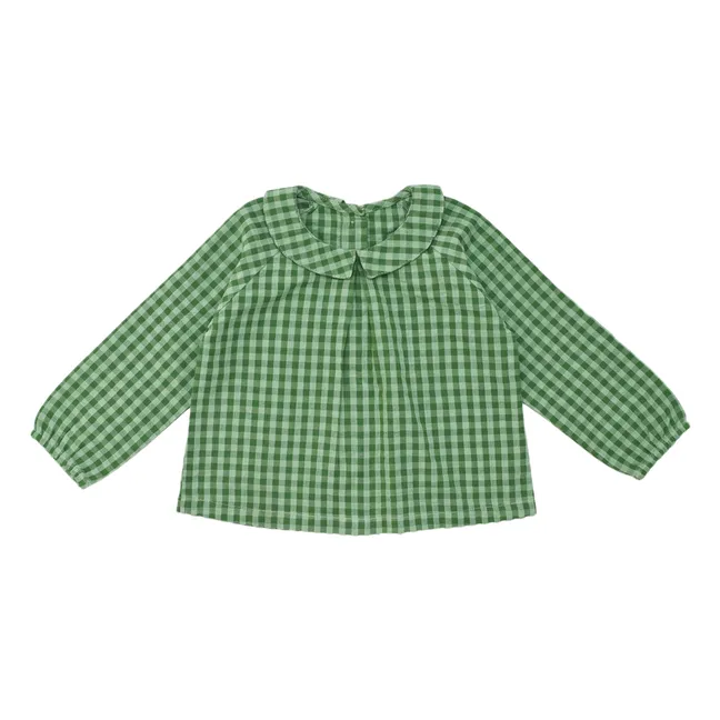 Bluse Octave Vichy Bio-Baumwolle | Grün