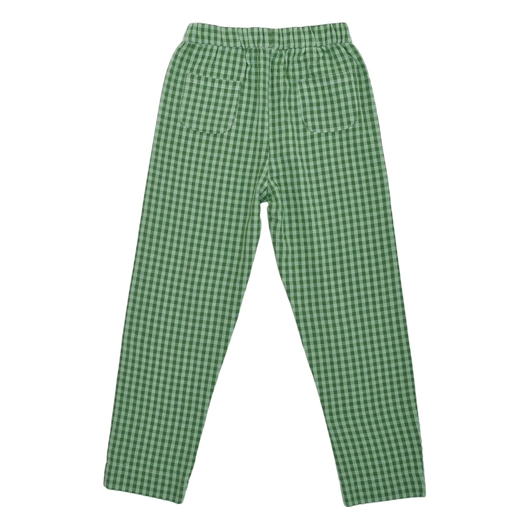 Lililotte Green Léon Vichy Organic Cotton Trousers