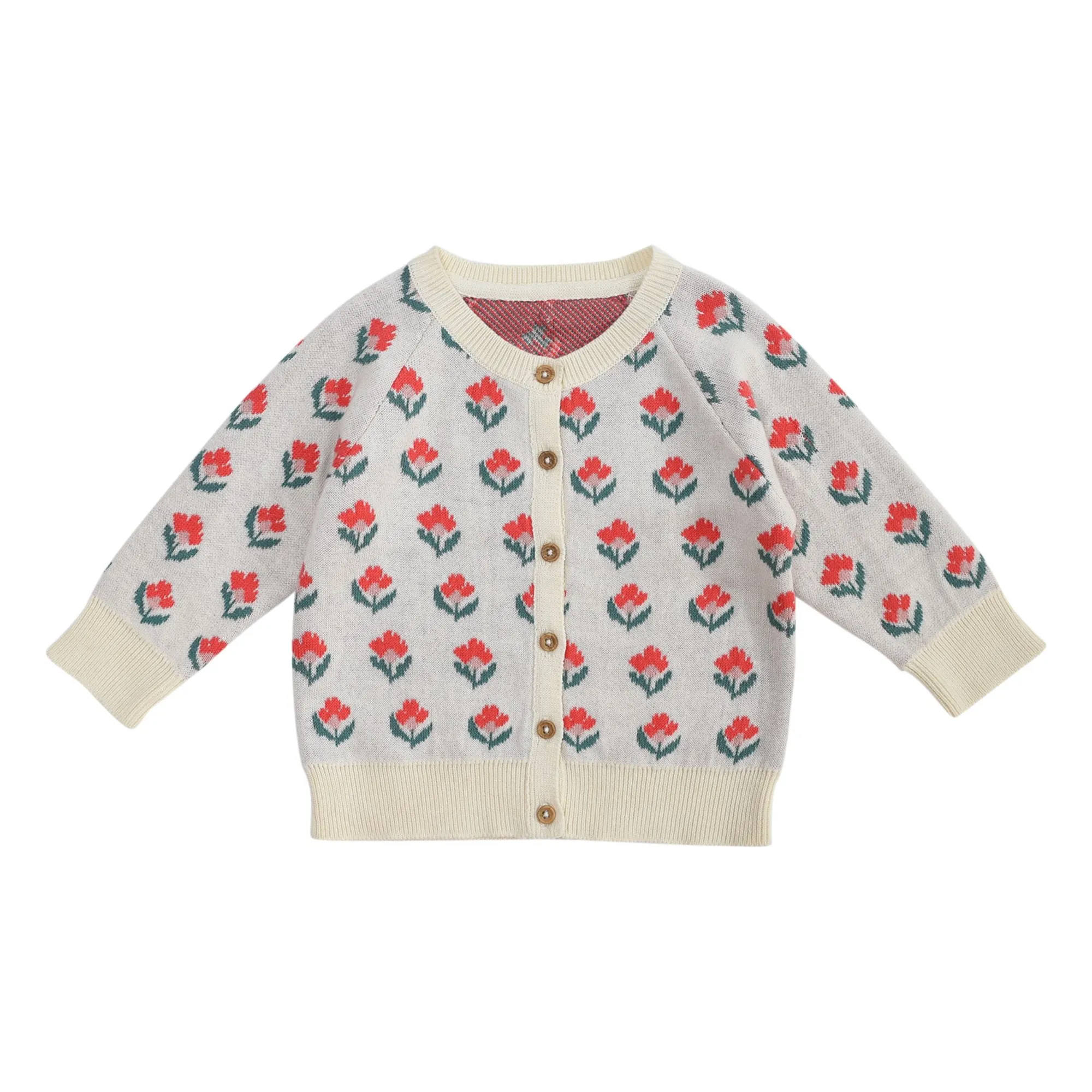 Lililotte Ecru Cardigan Victoire Maille Jacquard
