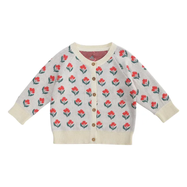Strickjacke Victoire Jacquard-Strick | Seidenfarben