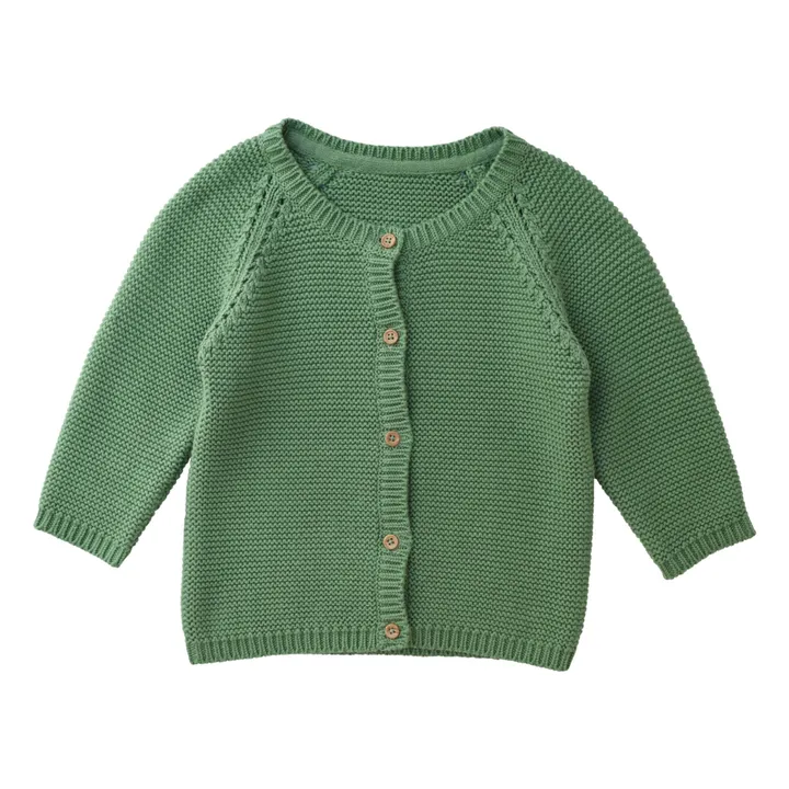 Strickjacke Victoria Bio-Baumwolle | Grün- Produktbild Nr. 0