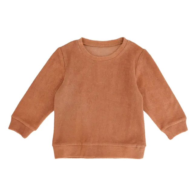 Sweatshirt Axel Frottee Bio | Kamelbraun
