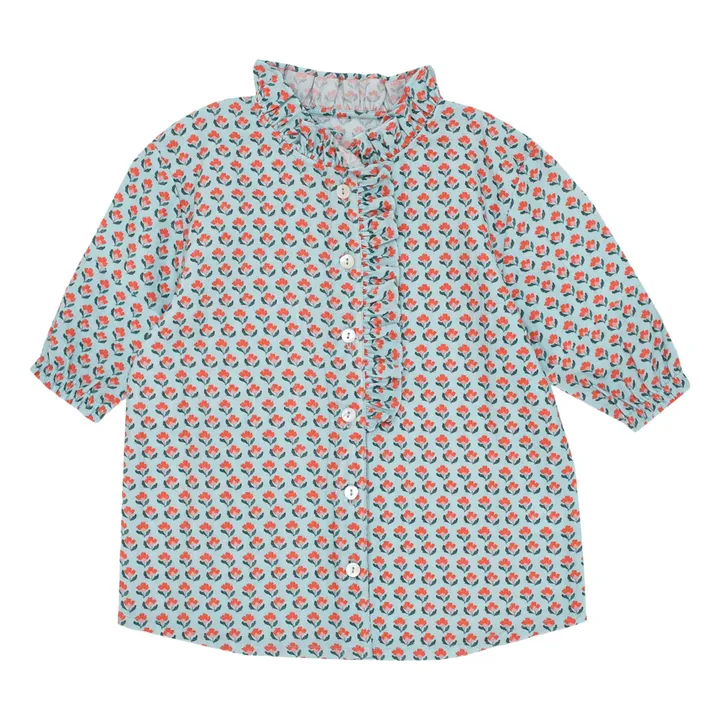 Blouse Anaïs Coton Bio | Bleu ciel- Image produit n°0