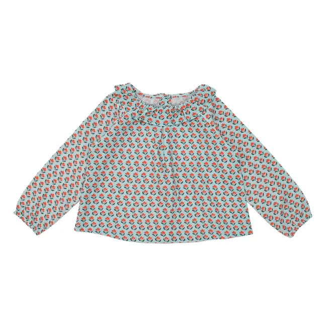 Bluse Charlotte Bio-Baumwolle | Hellblau