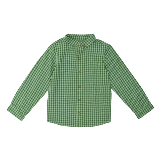 Camicia in cotone biologico Maxime Vichy | Verde