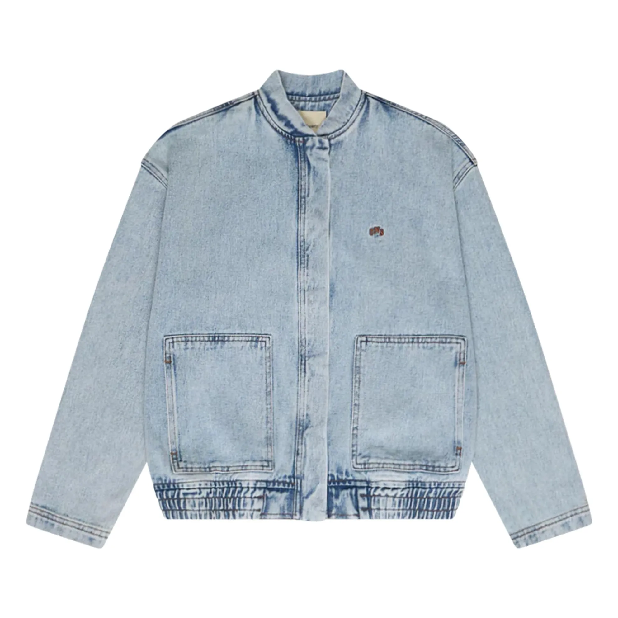 The New Society Denim Bleached Bomber Chios Denim