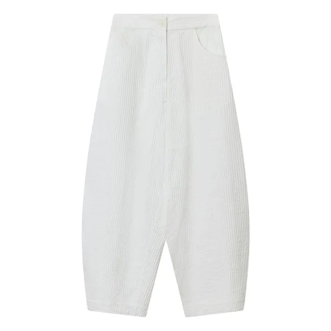 Pantalon Tubular Curved | Blanc