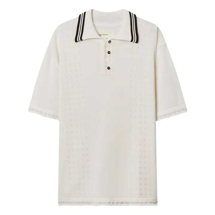 Pull Polo Coton Bio | Ecru- Image produit n°0