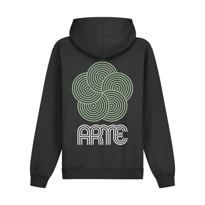 Sudadera con capucha Circle Flower | Negro- Imagen del producto n°3