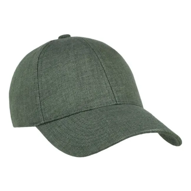 Legacy Structured Linen Cap | Olive green