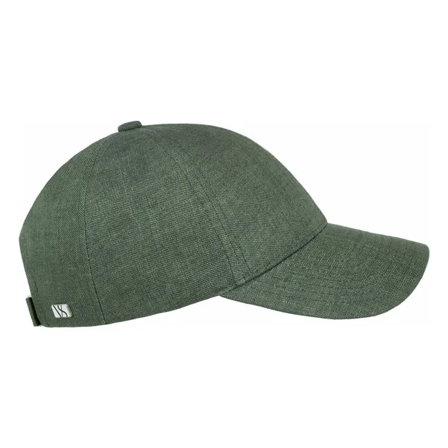 Legacy Structured Linen Cap | Olive green